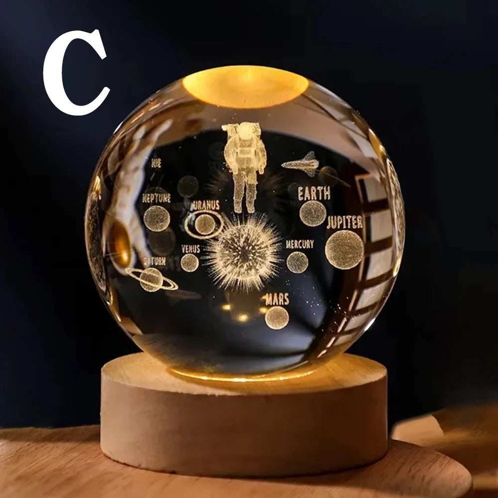 Solar System Crystal Ball Lamp