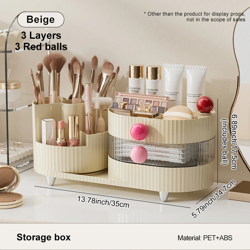 Rotating Makeup Organizer Case