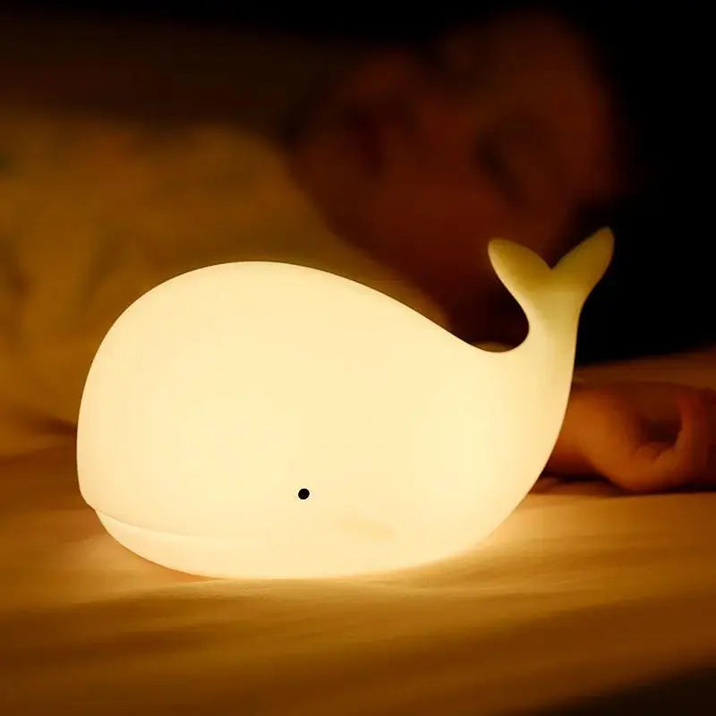 Cute Whale Silicone Night Light