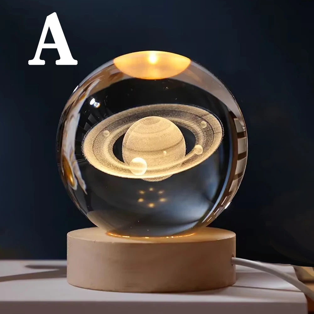 Solar System Crystal Ball Lamp