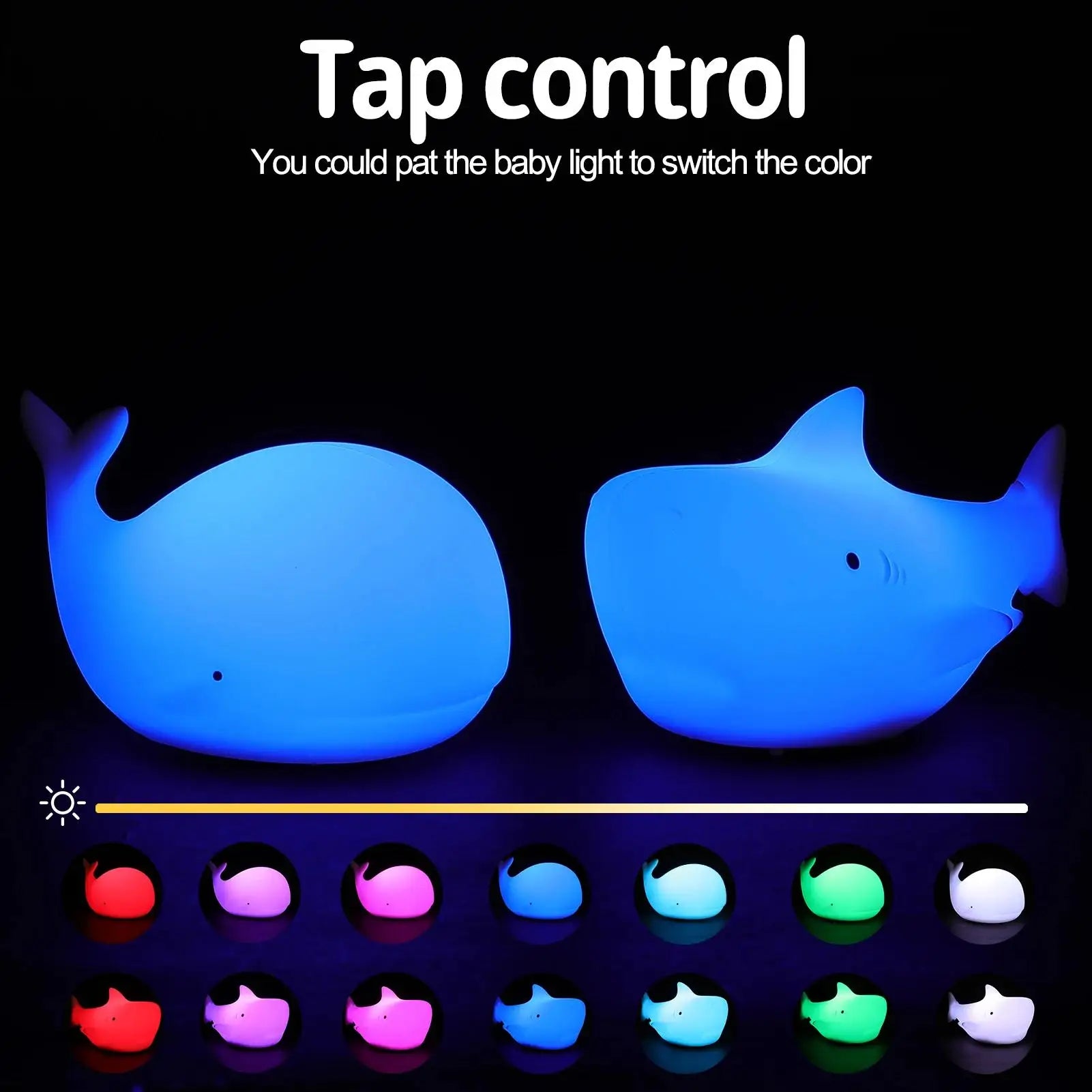 Cute Whale Silicone Night Light