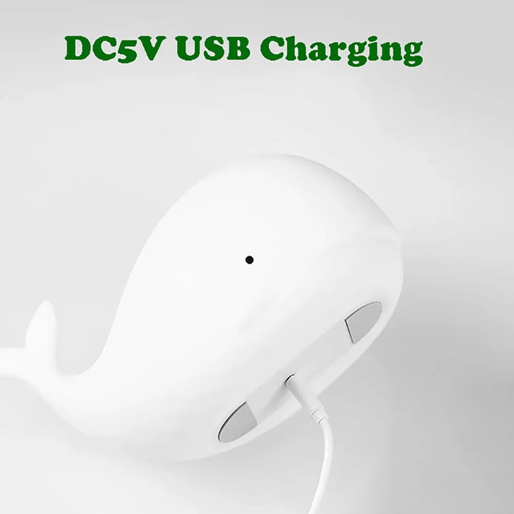 Cute Whale Silicone Night Light