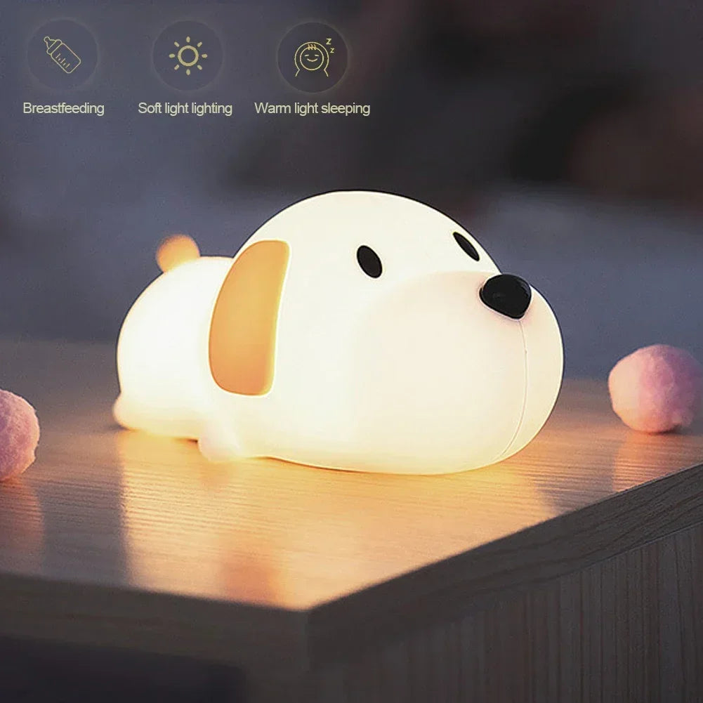 Cute Puppy Touch Night Light