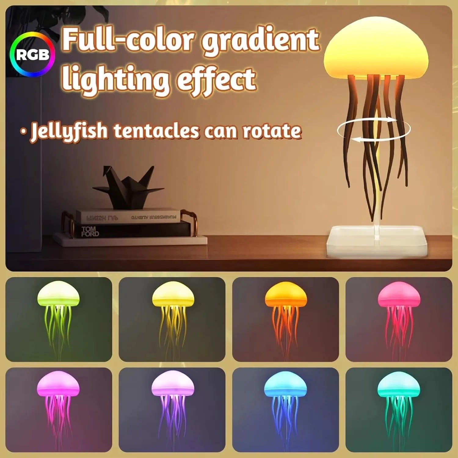 3D Jellyfish RGB Night Light